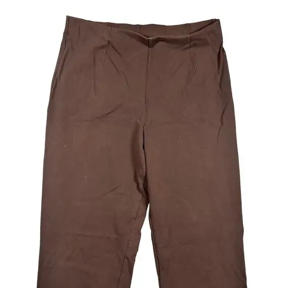 L.L. Bean Women's Perfect Fit Slim Straight Pull-On Jersey Pants Brown - Medium - Picture 3 of 9